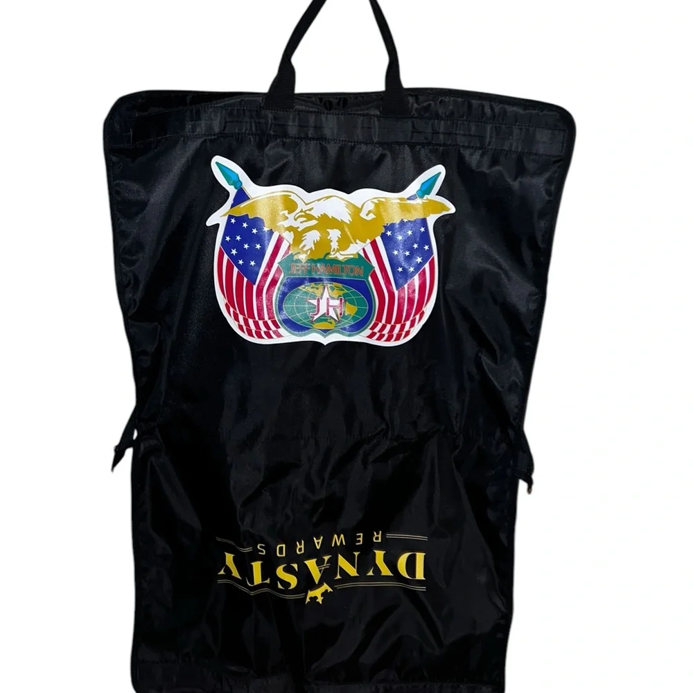 New Jeff Hamilton black NFL Reverse bomber Jacket + garment bag mens XL EAGLES - Picture 7 of 15